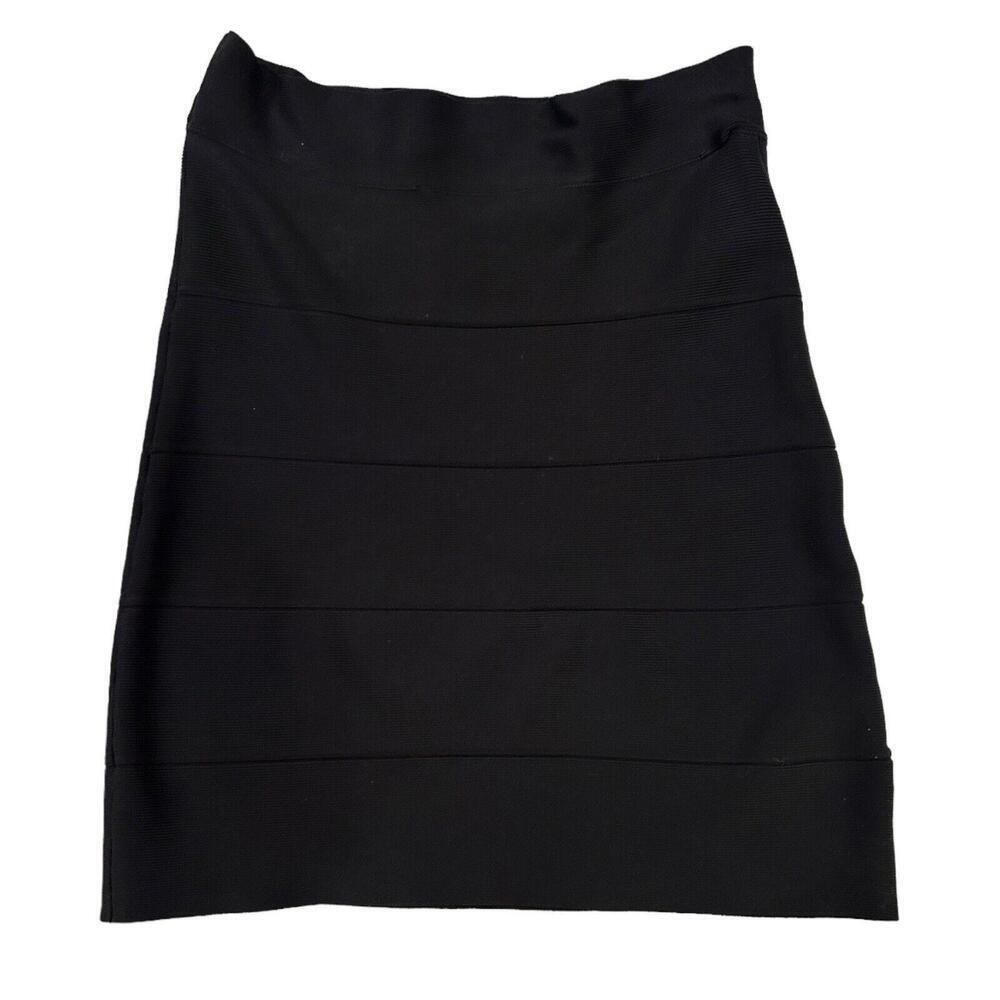 BCBGMAXAZRIA Black Simone Alexa Bandage Mini Skirt Small Y2K Bodycon - Picture 3 of 12